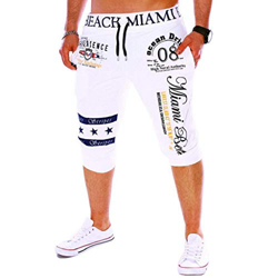 Pantalones Cortos Hombre Verano 2019 Nuevo SHOBDW Casual Impresión de Letras Pantalones Hombre Chandal Cordón Elástico Pantalones Cortos Hombre Deport características