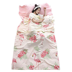 TRIWONDER Saco de Dormir Ligero Pórtatil Sábanas de Viajar para Excursiones Viajes Hotel Albergues Camping para 1/2/3 Personas Unisex (Rosa, M - 120 x características