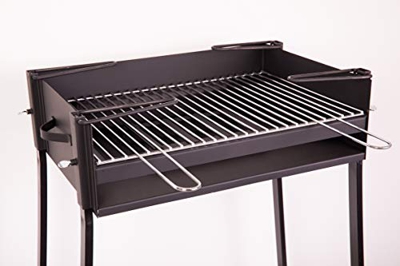LepantoGarden Barbacoa Rectangular 60x40 de Chapa para Carbon + Parrillas…