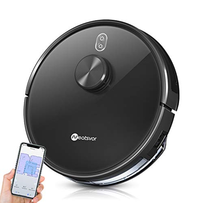 Neatsvor X600 Robot Aspirador y Fregasuelos, 4000pa,Navegación Láser, Aspira, Barre, Friega y Pasa la Mopa,para Suelo Duro y Mascota, Alexa y Google A