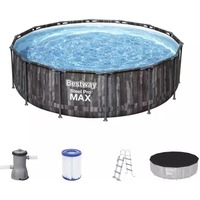 5614Z piscina sobre suelo Piscina con anillo hinchable Círculo 13030 L Madera