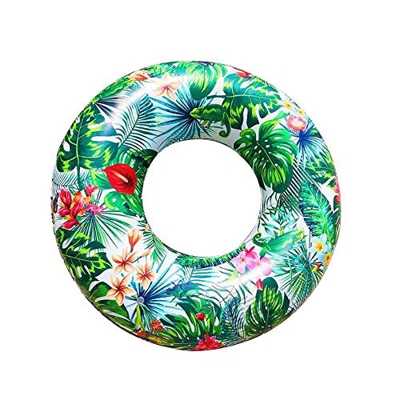 babyzhang Inflatable Tropical Rainforest Adults Swimming Ring Swimming Pool Inflatable Float Circle for Adults Inflatable Pool,Outer Diameter 115cm