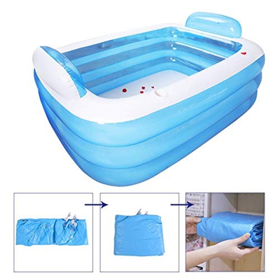 Piscina Inflable Familiar Swim Center, Piscina Grande Rectangular, Piscina De 3 Anillos Gruesa Resistente Al Desgaste, 59"X 41" X 22"