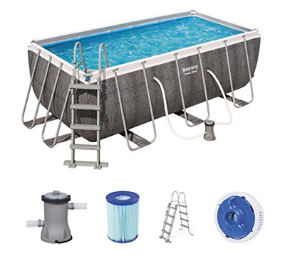Bestway Power Steel - Piscina Rectangular (412 x 201 x 122 cm)