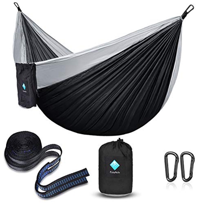 ERUW Camping Hamaca,Hamaca Ultraligera para Viaje y Camping Portátil Paracaídas Secado Rápido, Columpio de Nailon 210D para Patio y jardín (78''W118''