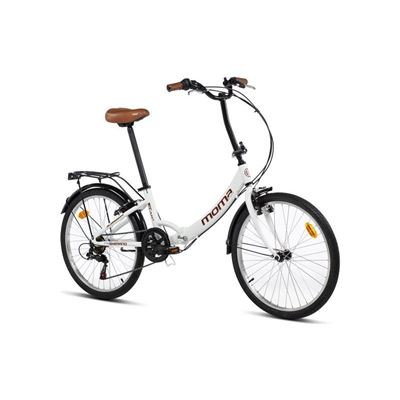 Bicicleta Plegable Moma Bikes Urbana SHIMANO TOP CLASS 24" Alu, 6V. Sillin Confort Blanco