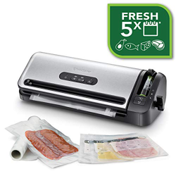 FOODSAVER FFS017X, SISTEMA DE ENVASADO AL VACÍO - 160W, con 8 bolsas y 1 rollo. en oferta