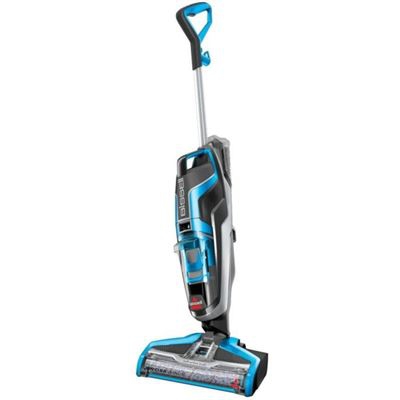 BISSELL 17132 CrossWave Broom Vacuum - Limpiador multi-superficie 3 en 1 - 560 W - Succión 32 airWatts - Azul y titanio