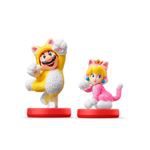 Amiibo Mario felino y Peach felina