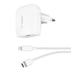 Cargador de pared Belkin USB-C PD de 20 W + cable USB-C a Lightning características