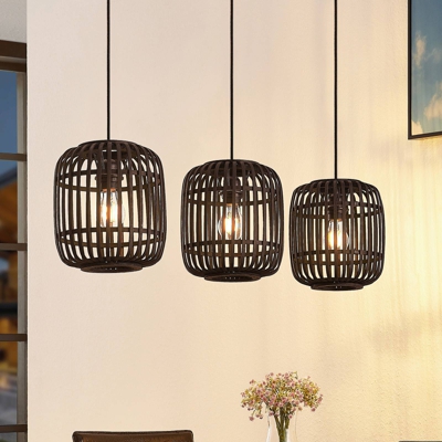 Lindby Canyana lámpara colgante, 3 luces, negro