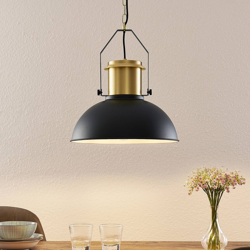 Lindby Freitjof lámpara colgante negro/latón mate precio