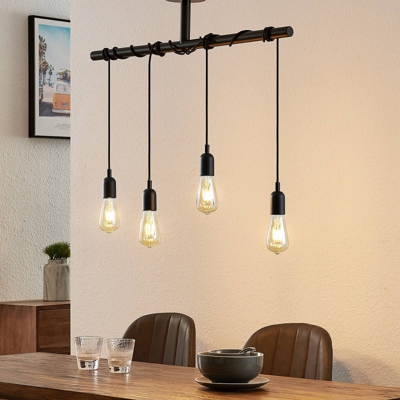Lindby Kravos lámpara colgante 4 luces, negro