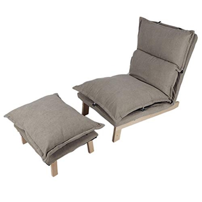 Greensen Tumbona Plegable Sillón Reclinable Balcón Hogar Ocio Siesta Getaway Silla para Sala De Estar Dormitorio Terraza Jardín Soporta hasta 150 Kg(G