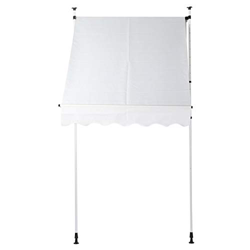 EBTOOLS Sombrilla Parasole Terraza 4x1,2 M con Altura Ajustable para Jardín Balcón Patio, PU Impermeable, Protector Solar UV(Beige) características
