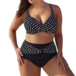 Bikinis Mujer 2019 Tallas Grandes LANSKIRT Trajes de baño con Estampado de Puntos para Mujeres bañadores Casual Conjunto de Bikini Tangas Dos Piezas p en oferta