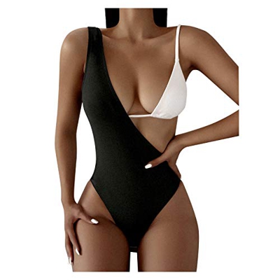 Holatee Bikinis Mujer Sexy Bikini Traje de baño de Tanga de Cintura Alta Trajes de baño una/Dos Piezas Adecuado Viajes Playa Natacion