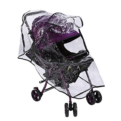 Universal Clear PVC Stroller Shield Buggy Rain Cover, Stroller Rain Cover, Zippered Window Shield, Home for Strollers