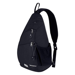 Waterfly Mochila Cruzada Pecho Mochila Bandolera Casual para Ciclismo Senderismo Hombre y Mujer (Negro) en oferta