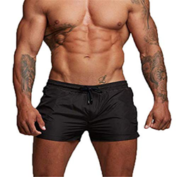 EDOTON Bañador para Hombre, Pantalones Cortos Impermeables Pantalones Cortos de Surf Pantalones de Natación (EU L/Tag XL, Negro) en oferta