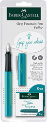 Faber-Castell kit pluma estilográfica Grip 2010, Turquesa, Verde Negro precio