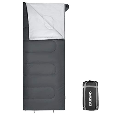 FUNDANGO Saco de Dormir Compacto para Clima frío, Impermeable, Rectangular/sobre, cálido, Acogedor, portátil, Ligero, para mochilero, Camping, Senderi
