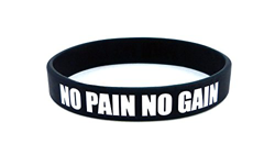 Fitness y Culturismo Pulsera No Pain No Gain Entreno Deporte Fitness Gimnasio Estilo de Vida CrossFit Accesorios Silicona Goma Cinta Elástica Unisexo  características