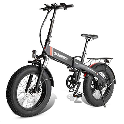 Bicicleta eléctrica de 20 pulgadas - Bici E-bicicleta de neumático de grasa con batería de litio de 48V 8AH, Frenos de alineamiento de shimano de 7 ve