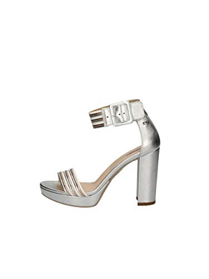 Nero Giardini Mujer Sandalia con el Punto de Color de Plata de Alta talón E012203D 700 Nueva colección Primavera Verano 2020 (38)