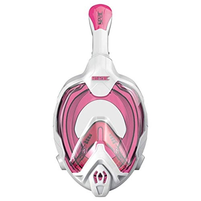SEAC Fun máscara de Snorkel Integral para niños 10+ y Caras pequeñas, liberación rápida, Juventud Unisex, Blanco/Rosa, XS