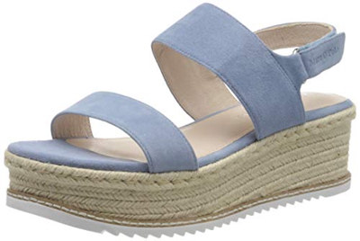 Marc O'Polo 315631402305, Sandalias con Plataforma Mujer, Azul (Blue 850), 41 EU