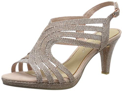 Marco Tozzi 2-2-28329-22, Sandalia con Pulsera Mujer, Rosa (Rose Metallic 592), 39 EU