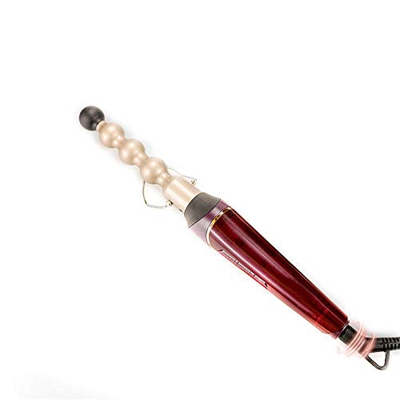 WODT Varita de Pinzas para rizar Tipo Calabaza, rizador de Pelo de Bola de cerámica para rizar el Pelo de Playa con Barril Grande para rizos espirales