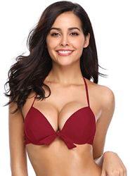 SHEKINI Tops De Bikini con Cuello Halter para Mujer BañAdor Push Up con Aros Acolchado Bikini De Playa en oferta