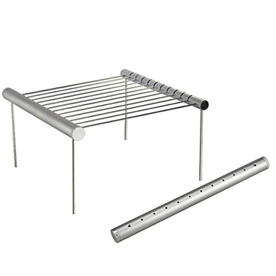 MOPOIN Barbacoa de carbón portátil, parrilla de barbacoa de acero inoxidable plegable, mini parrilla de camping portátil para picnic, patios traseros,