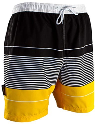 Guggen Mountain Banador de Natacion para Hombre Traje de Bano Color Rayas M