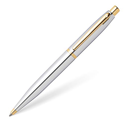 Sheaffer VFM Chrome Ballpoint Pen with Gold Tone Appointments