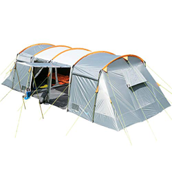 skandika Montana - 8 Personas - Tienda campaña Familiar - túnel - 700x310cm - mosquiteras (Gris) en oferta