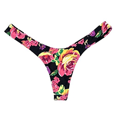 BaZhaHei Bikini de Mujer Traje de baño de Mujer Bikini de Mujer con Estampado brasileño Tanga de baño Bañador de Playa Traje de baño Camiseta de Mujer