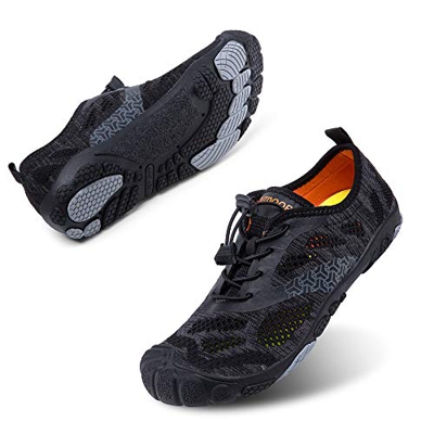 Zapatillas Minimalista Hombre Mujer de Trail Running Escarpines Zapatos de Agua Secado Rápido Deportes Antideslizante Unisexo Negro A Reino Unido 41