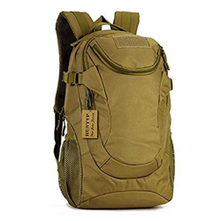 Huntvp Mochila de Asalto 25L Militar Táctical Gran Mochila de Nylon Impermeable para Senderismo Caza Camping, Color Marrón características