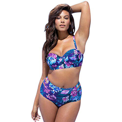 riou Conjunto de Bikini Mujer de Cintura Alta Traje de Baño de Dos Piezas Traje de BañO Estampado Bohemio BañAdores con Relleno Sujetador Tops y Bragu en oferta