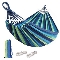 Rayisin Hamaca para exteriores con barra de cintura, capacidad de carga de 250 kg, transpirable, secado rápido, hamaca de lona con bolsa de transporte en oferta