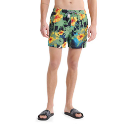 Superdry Super 5s Beach Volley SWM Shrt Pantalones Cortos, Verde (Neopalm Hibiscus Black 3dn), M para Hombre en oferta