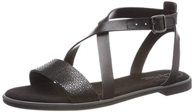 Clarks Bay Rosie, Sandalia con Pulsera Mujer, Negro (Black Interest-), 39.5 EU