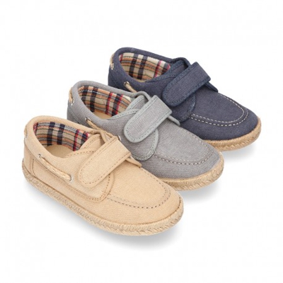 Náutico Niño Sin Cordones Tipo Alpargata En Lona Algodón Lavada. 24 Jeans