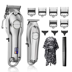 SUPRENT Cortapelos profesional para hombre, recortador de pelo con indicador LED, kit para familias características