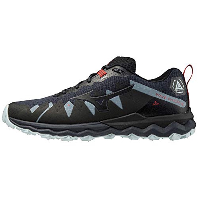 Mizuno Wave Daichi 6, Zapatillas para Carreras de montaña Hombre, Indiaink Blk Ignitionred, 42.5 EU