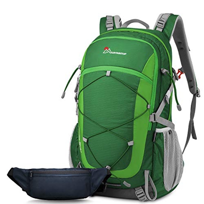 MOUNTAINTOP Mochilas Senderismo 40 litros Alta Capacidad Impermeable Hombre Mujer Escalada Deporte Morral con Cubierta De Lluvia para Viajes Acampadas