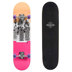 Monopatín patineta Retro Madera Skateboard Completo niños jóvenes Adultos Mejor Calidad Robusto Ligero Ruedas un Skateboard Madera (California) en oferta